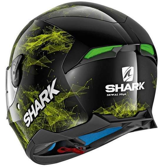 Casque Moto Integral Shark Skwal 2 Hiya Noir Vert Noir Motoshopping