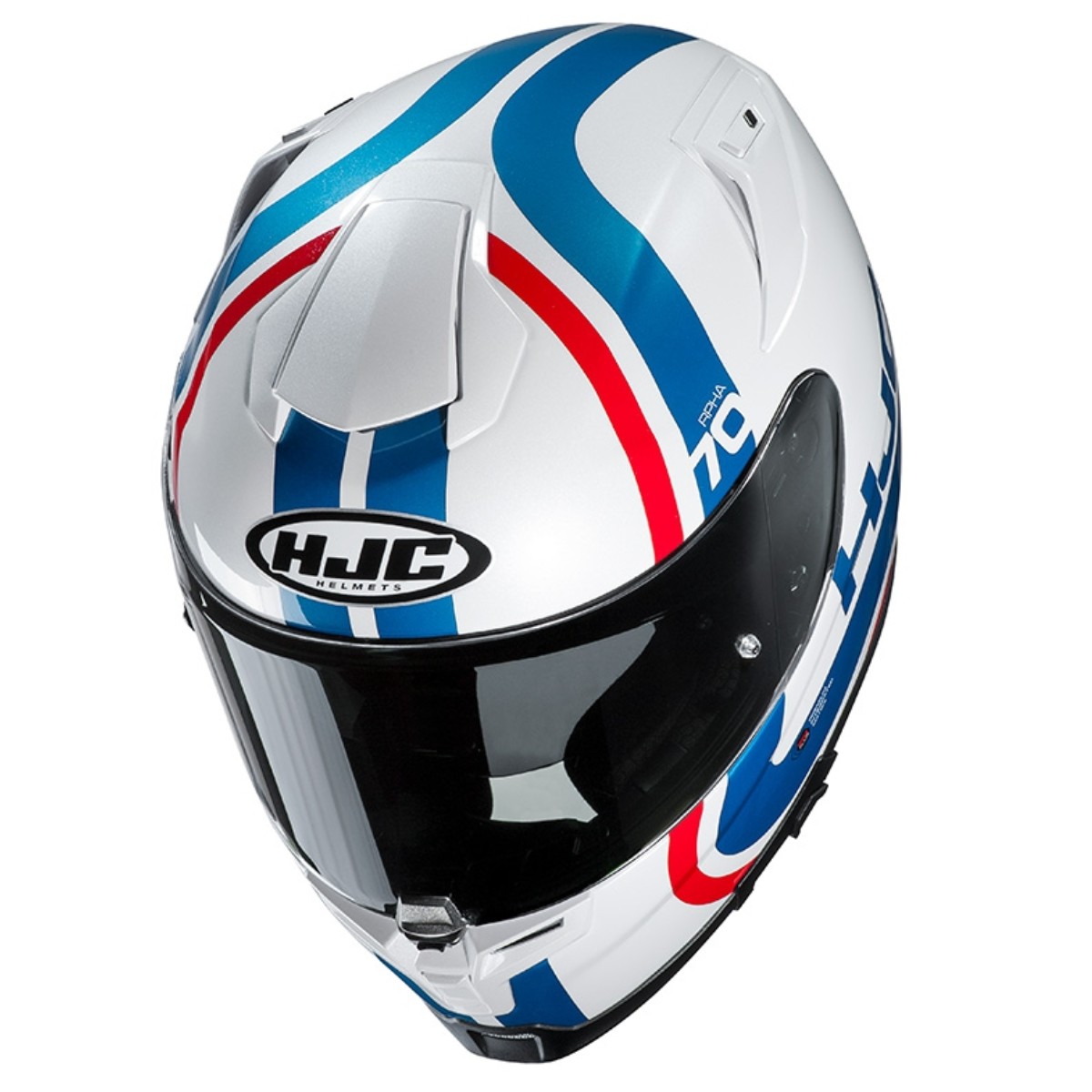 Casque moto integral RPHA 70 GAON Casques HJC - BLANC BLEU ROUGE