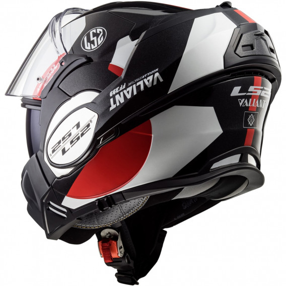 Casque Moto Modulable Ls2 Ff399 Valiant Avant Blanc Noir Rouge
