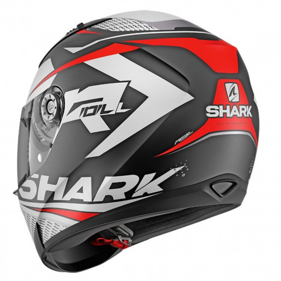 Noir//Blanc//Rouge Shark Casque Moto DRAK EVOK KRA Taille XL