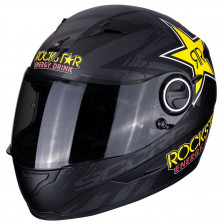 SCORPION EXO490 ROCKSTAR NOIR MAT JAUNE ROUGE