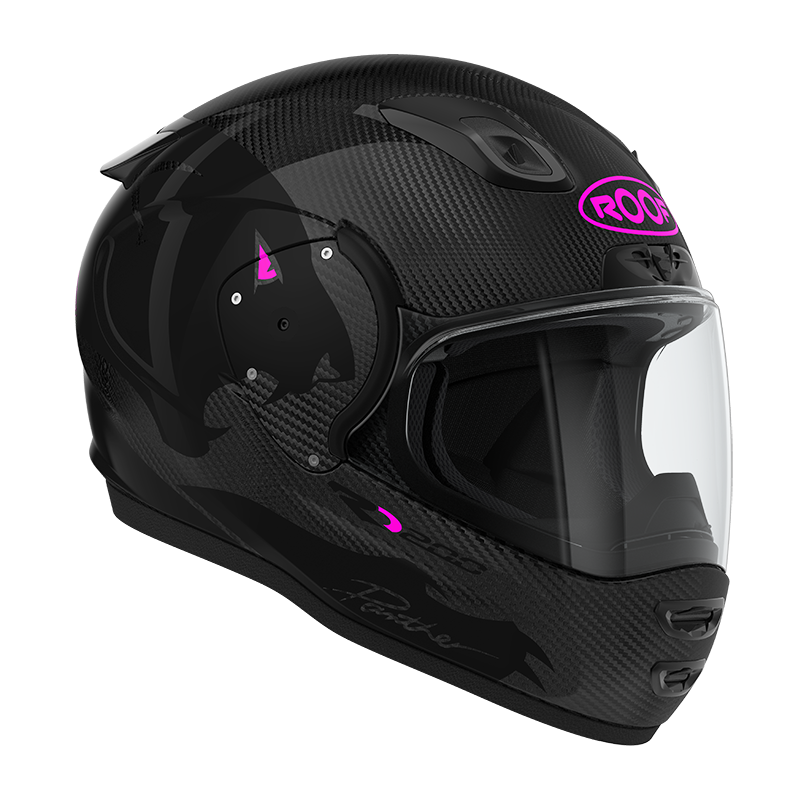 Casque moto integral ROOF RO200 CARBON PANTHER Casques ROOF NOIR ROSE