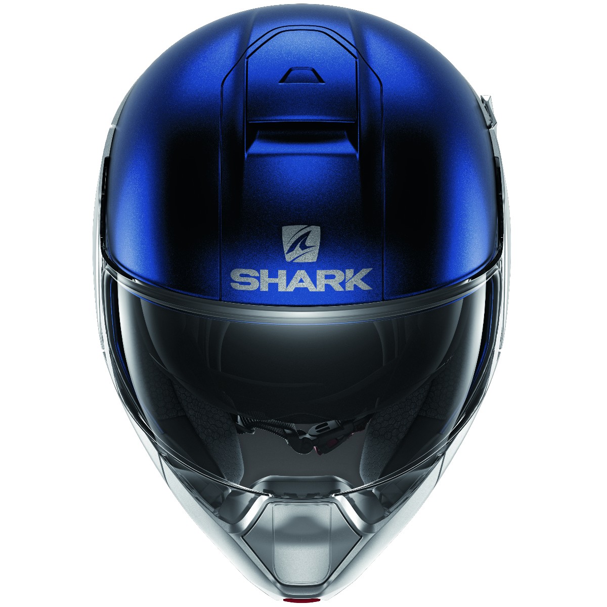 Casque Moto Modulable Shark Evojet Dual Bleu Argent Motoshopping