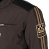 BLOUSON HELSTONS ACE TISSU CUIR MARRON