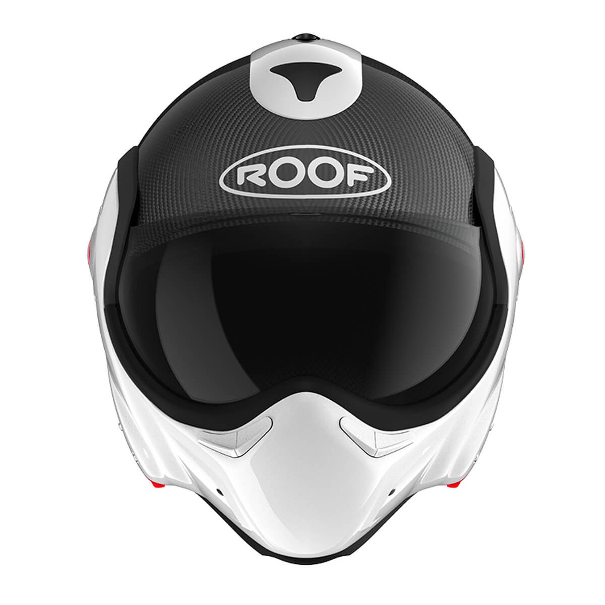 Casque Moto Modulable Roof R Boxxer Carbon Blanc Rouge Motoshopping