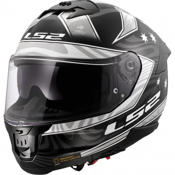 LS2 FF808 STREAM II GALDAM NOIR BLANC 22-06