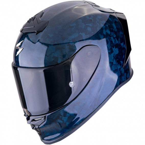 SCORPION EXO-R1 EVO ONYX CARBON AIR SOLID BLEU