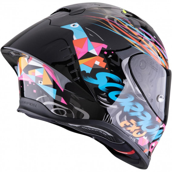 SCORPION EXO-R1 EVO II AIR SAVAGE NOIR BLEU ROSE