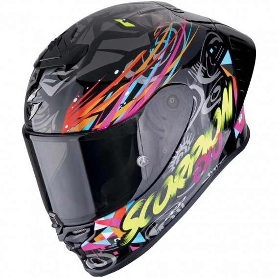 SCORPION EXO-R1 EVO II AIR SAVAGE NOIR BLEU ROSE