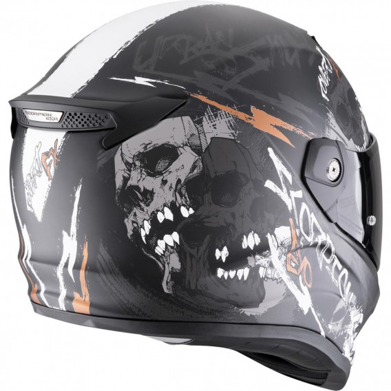 SCORPION COVERT FX SKULLZ NOIR MAT GRIS OR