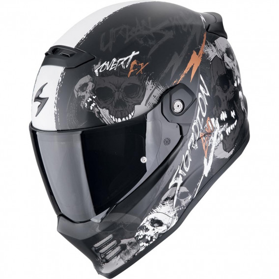 SCORPION COVERT FX SKULLZ NOIR MAT GRIS OR