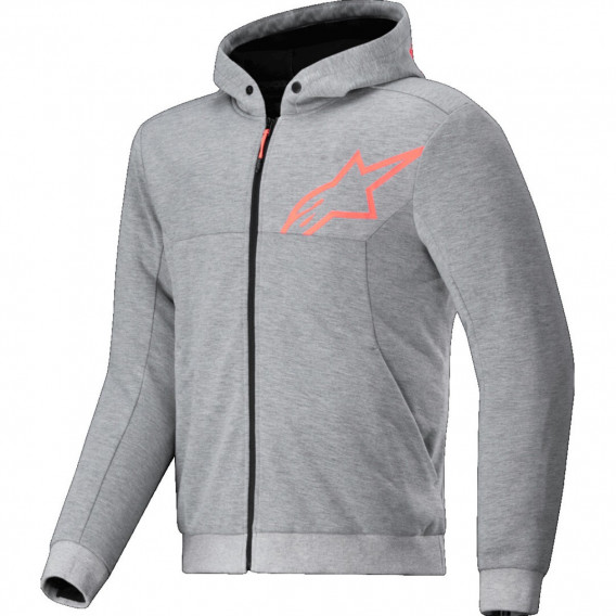 SWEAT ALPINESTARS CHROME V2 SPORT GRIS ROUGE