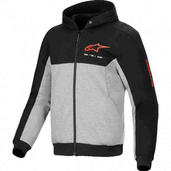 SWEAT ALPINESTARS CHROME V2 SPORT NOIR GRIS ROUGE