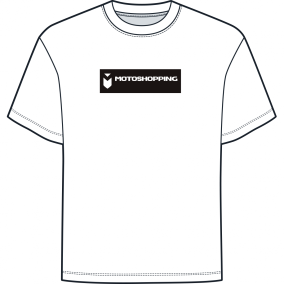 T-SHIRT MOTOSHOPPING BLANC V2 L
