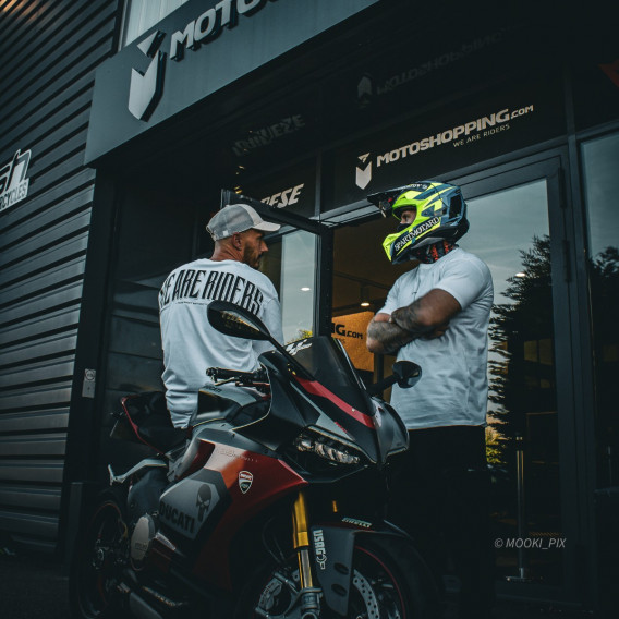 T-SHIRT OVERSIZE MOTOSHOPPING BLANC V2