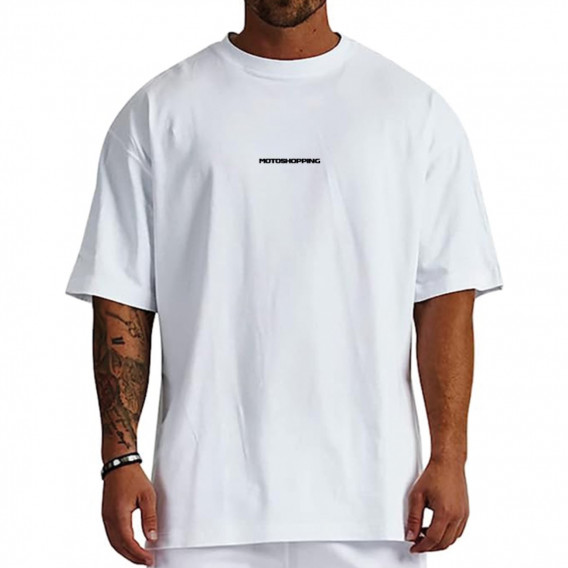T-SHIRT OVERSIZE MOTOSHOPPING BLANC V2