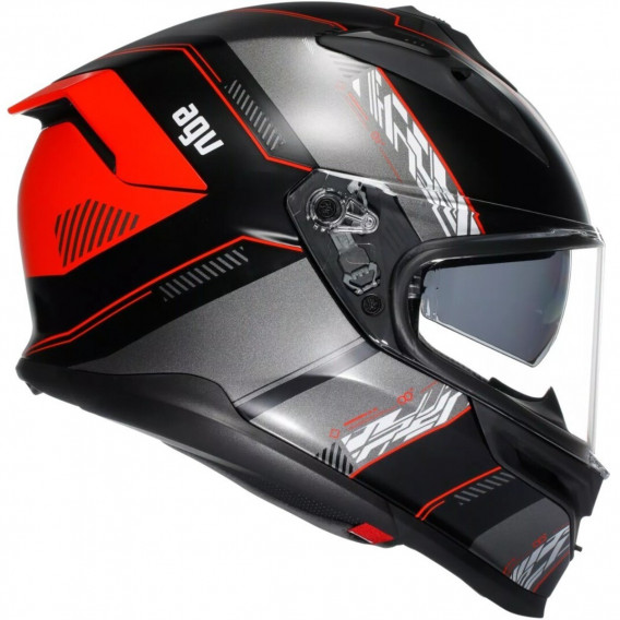 AGV K7 KYBER NOIR MAT ROUGE